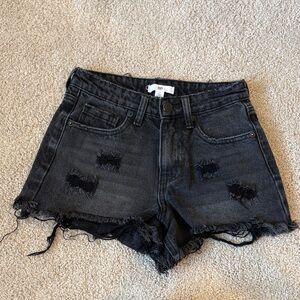 BP Black Ripped Jean Shorts